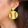 Beaded Softball Earrings