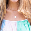Two-Toned Silver MOM Necklace