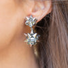 Merry & Bright Bow Drop Earrings | Silver