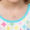Pink Mermaid Heart Charm Necklace