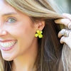 Bright Yellow Tropical Flower Stud Earring