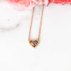 Rainbow Confetti Heart Necklace
