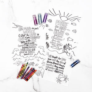 Psalm 104:24-25 Coloring Sheet