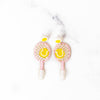 Pink Tennis Earrings