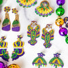 Mardi Gras Crawfish Beaded Earrings