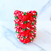Red Tweed Christmas Tree Headband