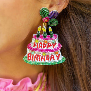 It's YOUR BIRTHDAY Beaded Earrings