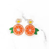 Orange Beaded Earrings
