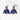 Blue Derby Jacket Earrings