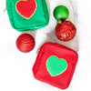 Red with Green Heart Jewelry Pouch