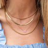 Herringbone Snake Chain Necklace | Stainless Steel