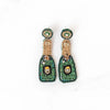 St. Patrick's Day Champagne Beaded Earrings