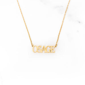 Osage Nameplate Necklace