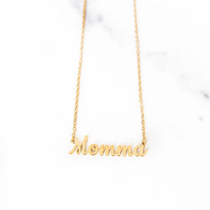 Momma Nameplate Necklace