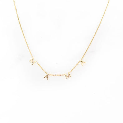 Petite Mom Necklace 14K Yellow Gold 17