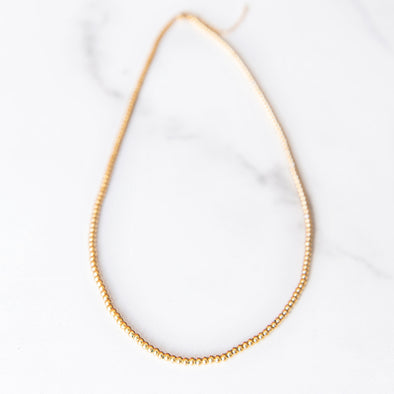 Gold Beaded Necklaces | Stainless Steel Gold 14-16 Inches