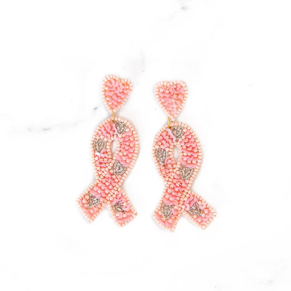 Chanel Pink Ribbon Bow and Pearl Drop CC Earrings - Yoogi's Closet