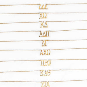 Tri Delta Nameplate Necklace