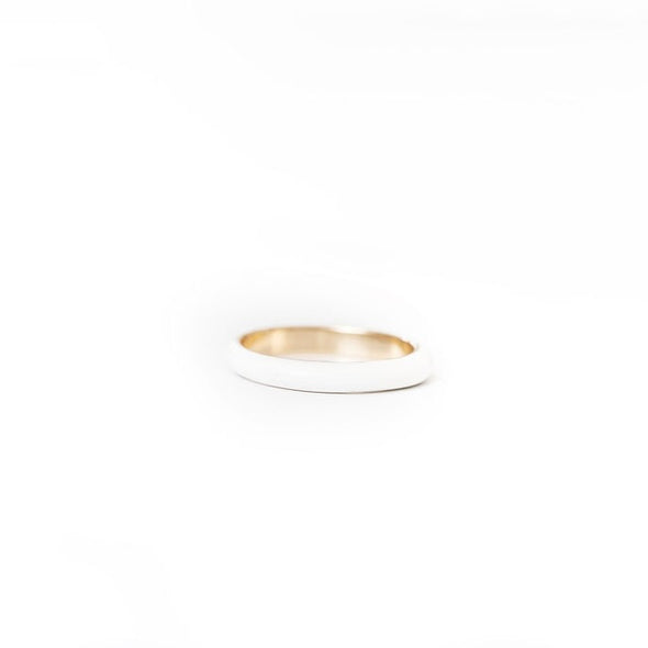 Enamel Ring | White