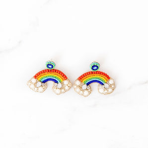 Follow the Rainbow Beaded Earrings