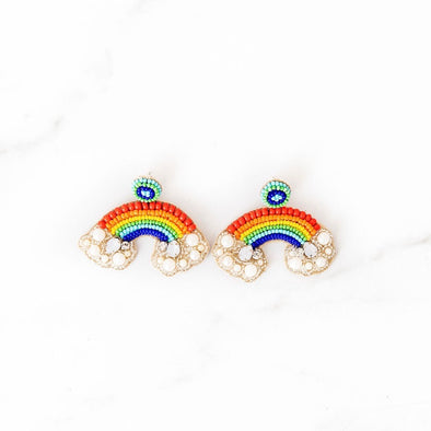 Follow the Rainbow Beaded Earrings