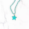 Beaded Turquoise Star Necklace