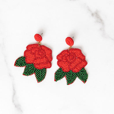 Kentucky Derby Rose Earrings