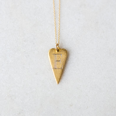 Antique Arrowhead Heart Necklace for Baby and Child