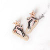 Pink and Gold Star Sneaker Earrings
