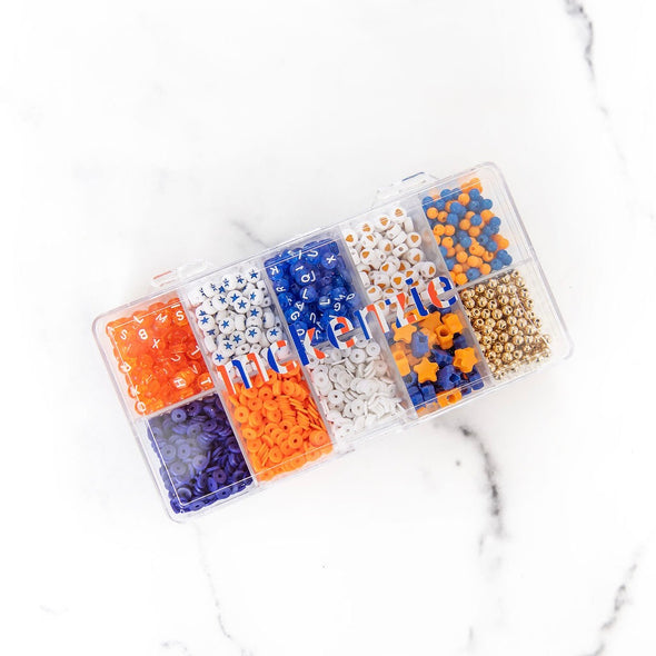 Orange and Blue Polymer Bead Kit