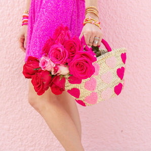 Pink Ombre Hearts Valentines Tote