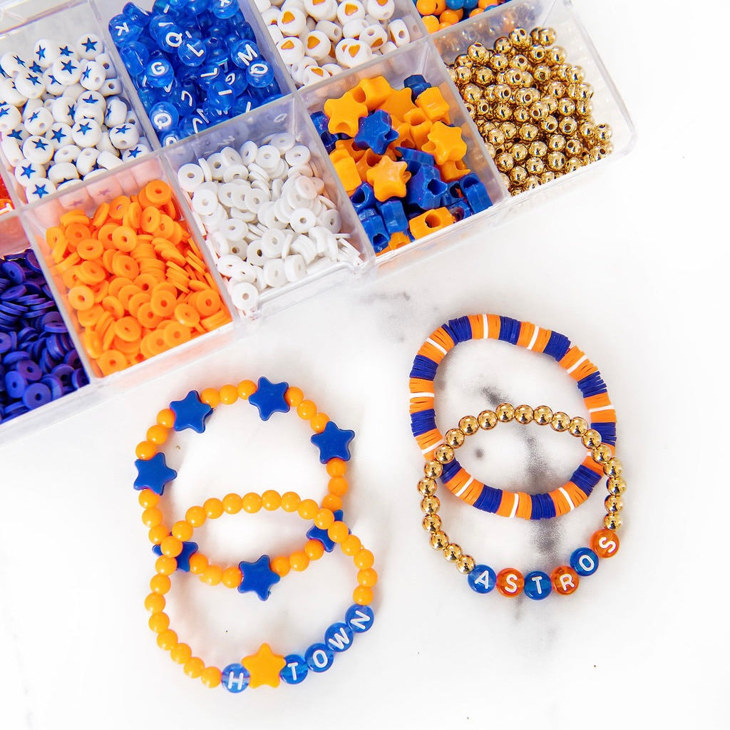 Orange and Blue Polymer Bead Kit – Golden Thread, Inc.