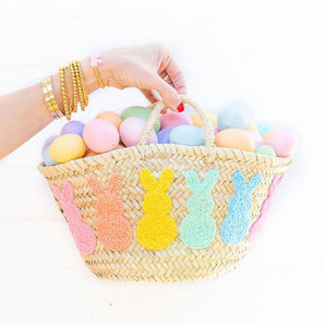 Pastel Rainbow Bunny Easter Tote