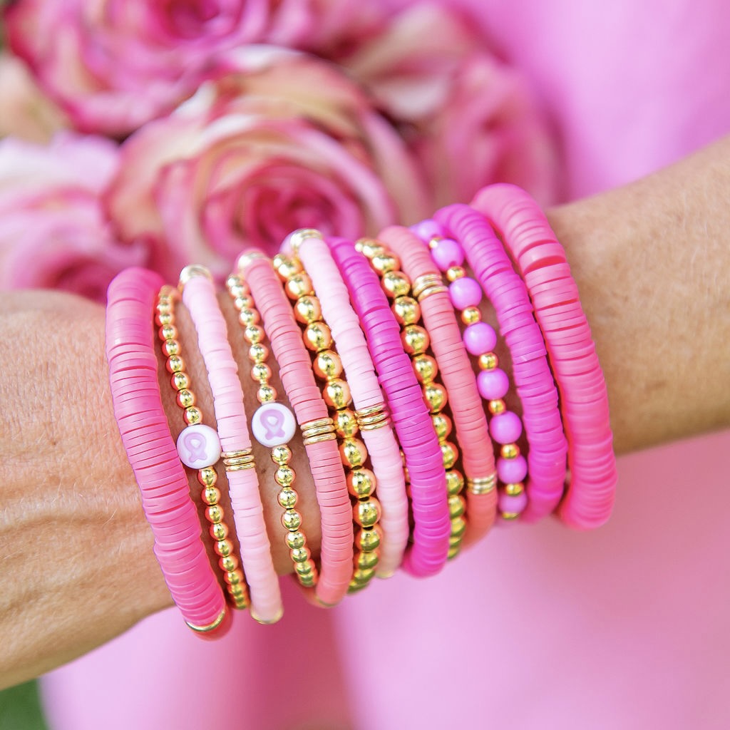 Hot Pink & Red Polymer Clay Bracelet – Golden Thread, Inc.
