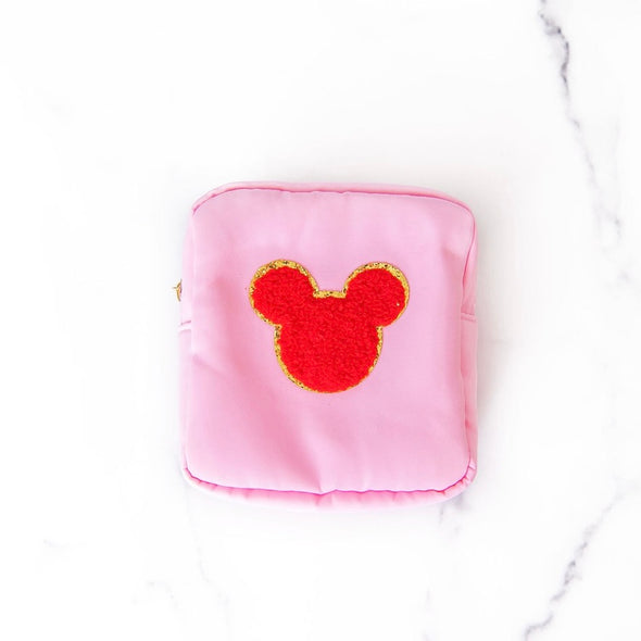 Light Pink Pouch with Red Mouse Patch