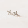 Diamond Cross Earrings | 14-Karat