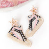 Pink and Gold Star Sneaker Earrings