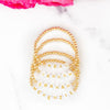 Personalized 4 mm Gold Beaded Letter Bracelet
