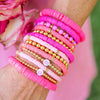 Light Pink Polymer Clay Bracelet