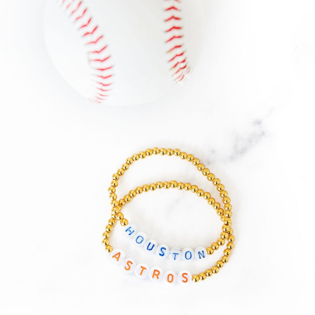 Astros Bracelet Solitaire Cord Orang Blue Bracelet Houston Astros