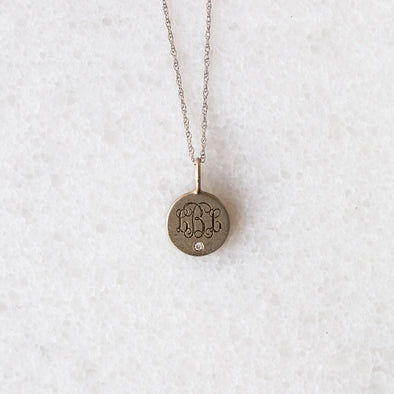 Extra Small Disc with a Diamond Necklace for Baby and Child