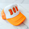 BOO Trucker Hat | Orange & White