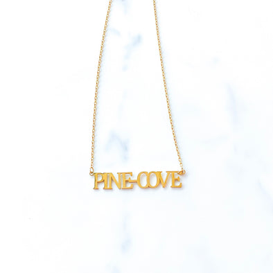 Pine Cove Nameplate Necklace