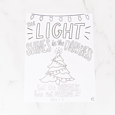 Light Shines Coloring Sheet