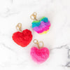 Rainbow Heart Keychain