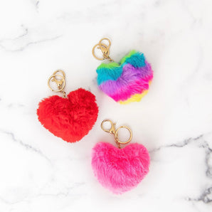 Rainbow Heart Key Chain