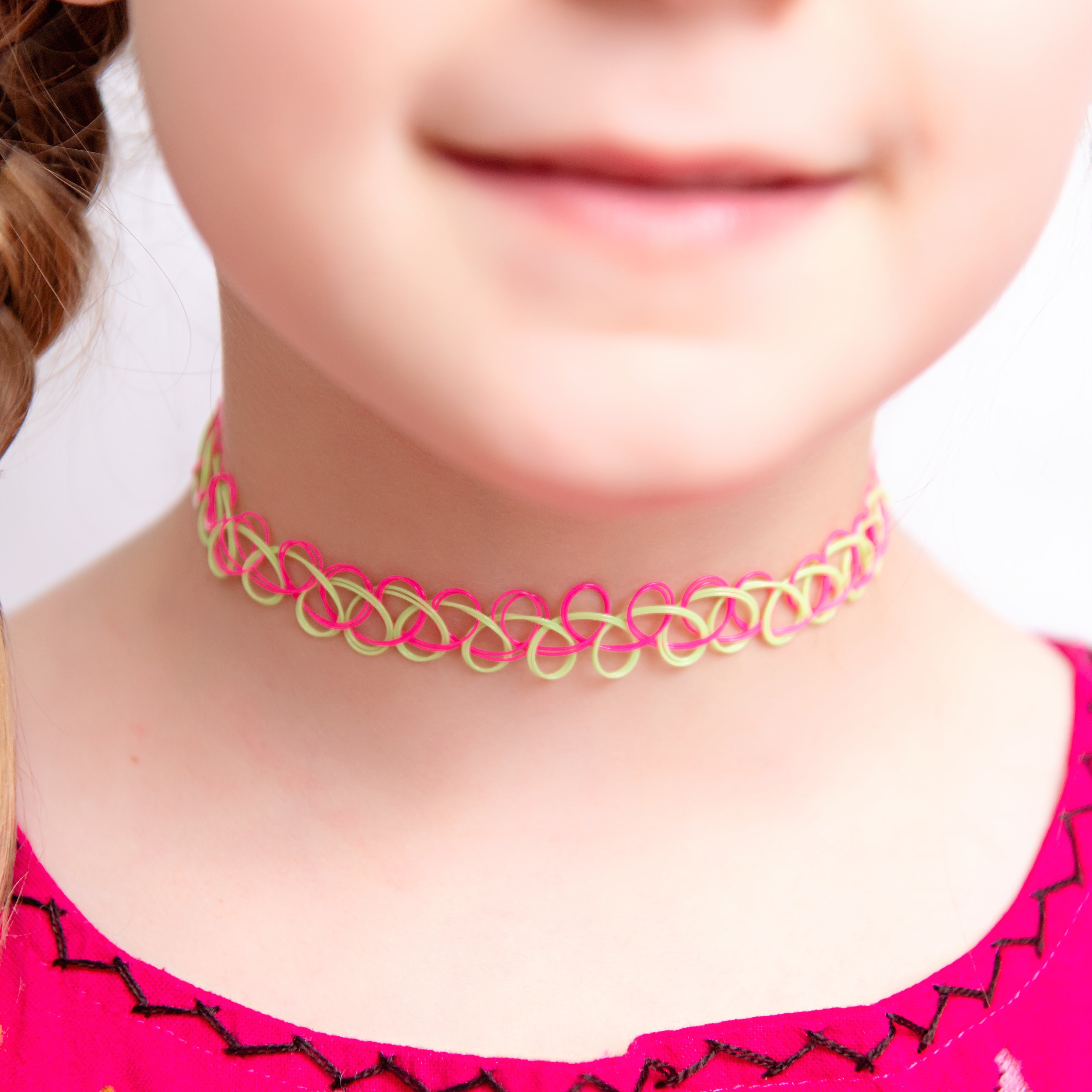 Camp Mystic | Pink and Neon Green Choker