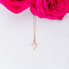 Light Pink Cross Charm Necklace