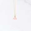Pink Mermaid Tail Charm Necklace