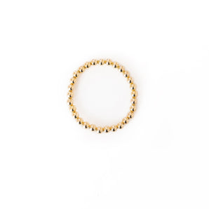 Gold-Filled Gold Beaded Bracelet | 6 mm